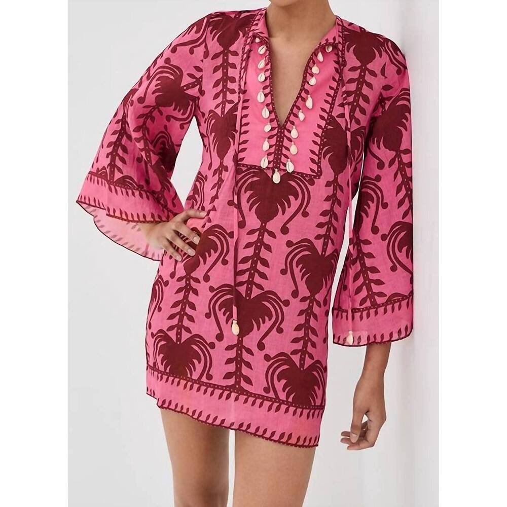 NEW JOHANNA ORTIZ wild savannah dress in pink/ cherry